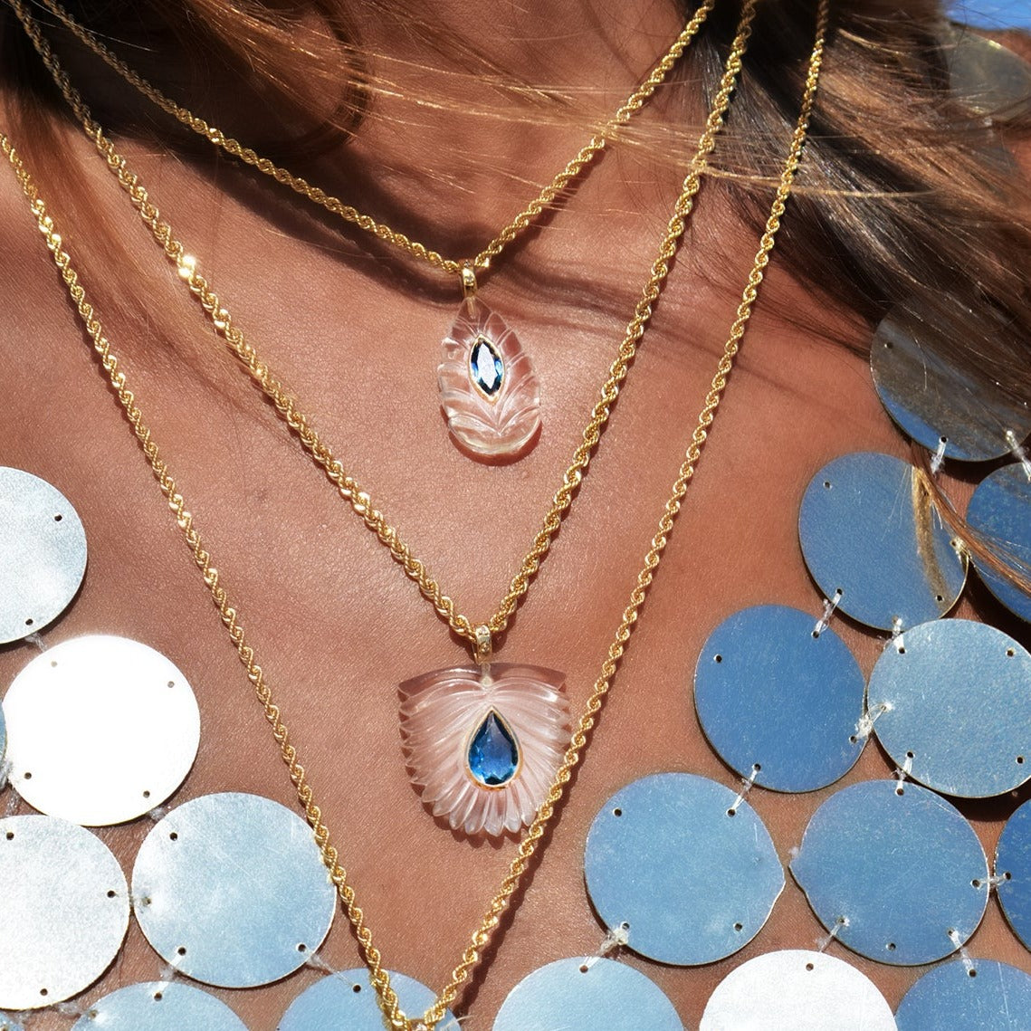 Pendentif Palme Quartz