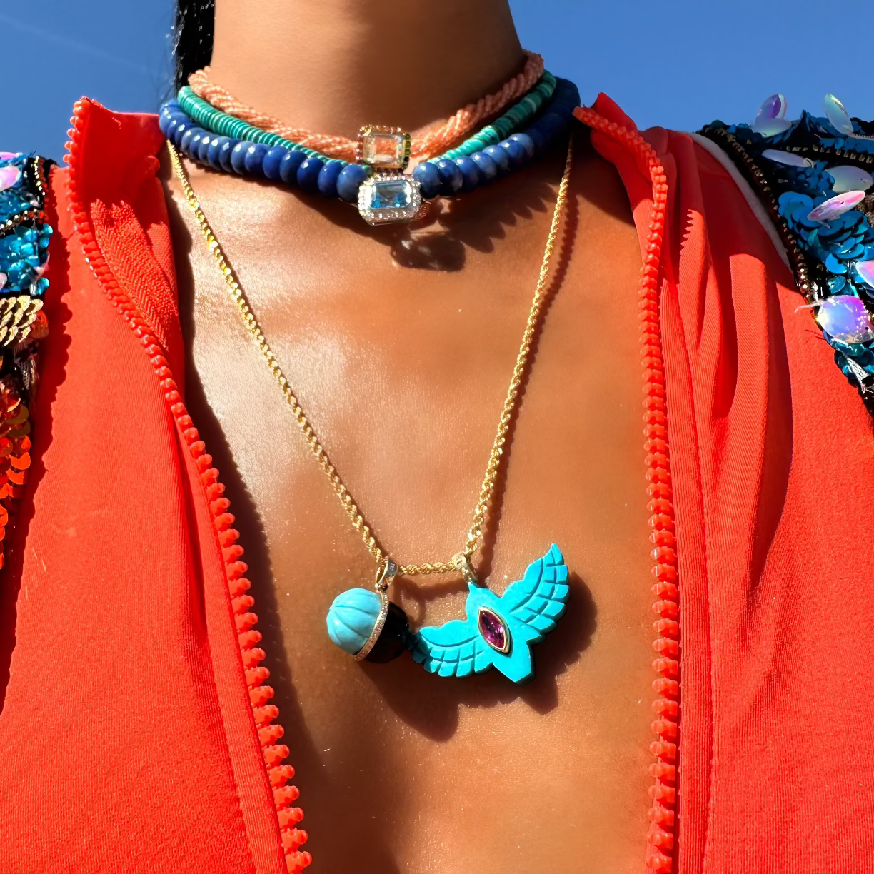 Turquoise Bird Pendant