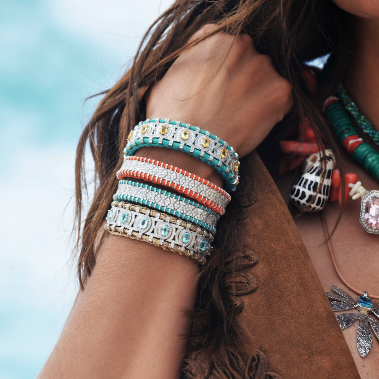 Sao Paulo Brass and Topazes bracelet