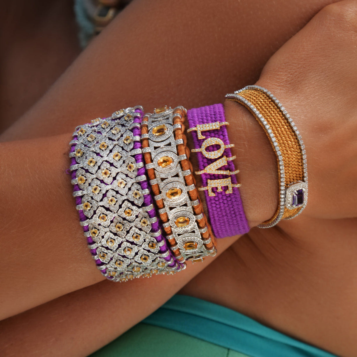 Bahia Purple bracelet - Citrine
