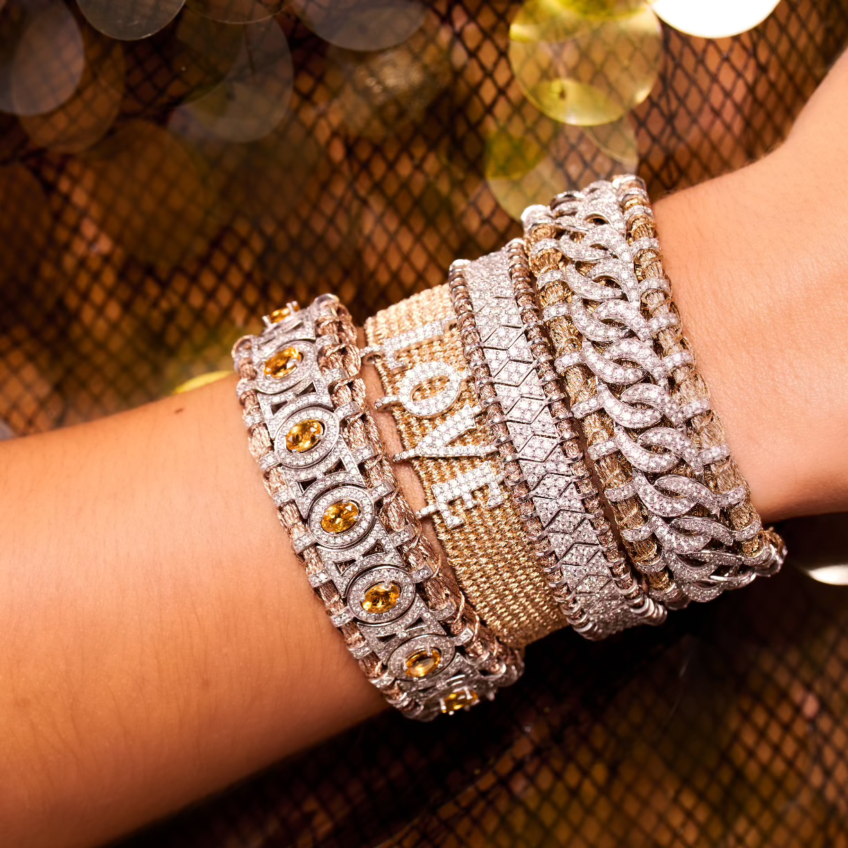 Pink gold Sao Paulo bracelet - Citrines