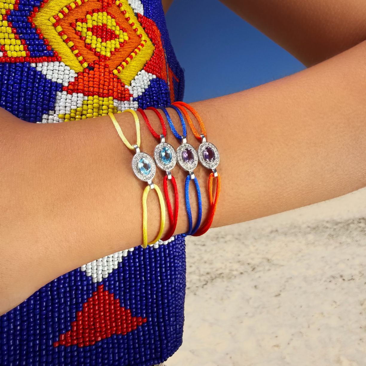 Orange forever bracelet - amethyst