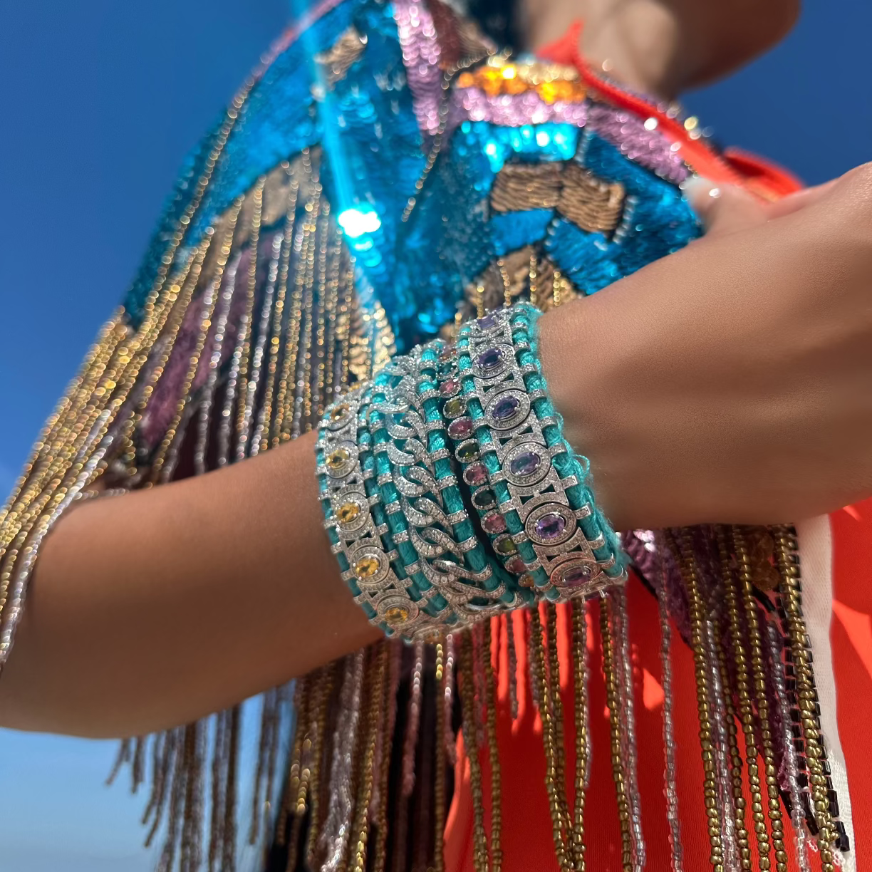 Sao Paulo Turquoise and Citrines bracelet