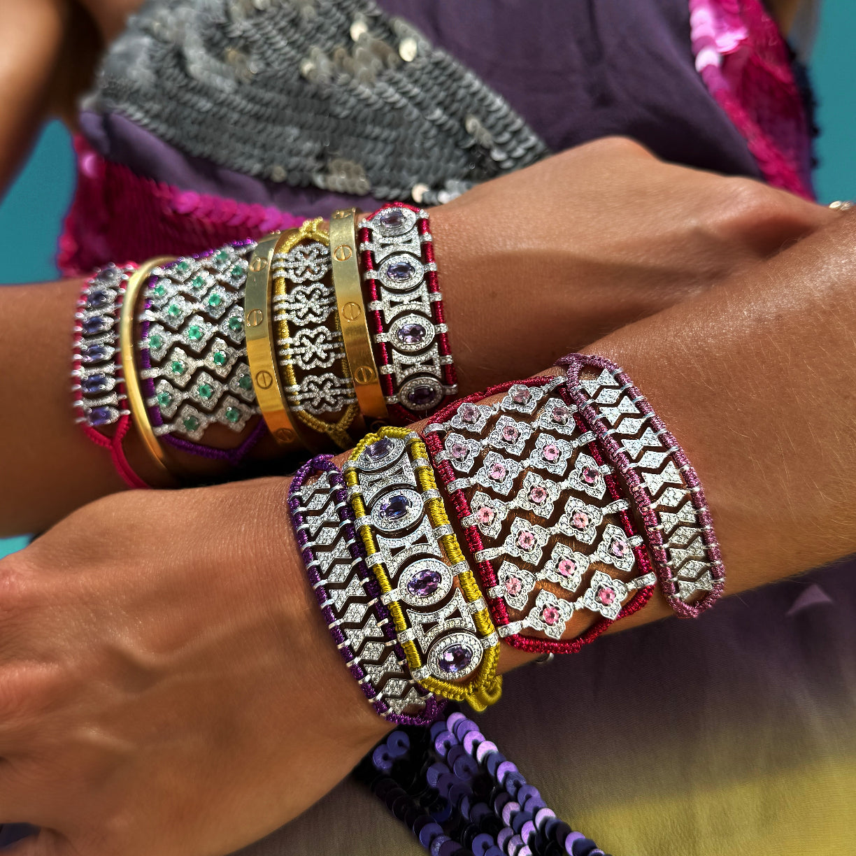 Olinda Mordor bracelet - Amethysts