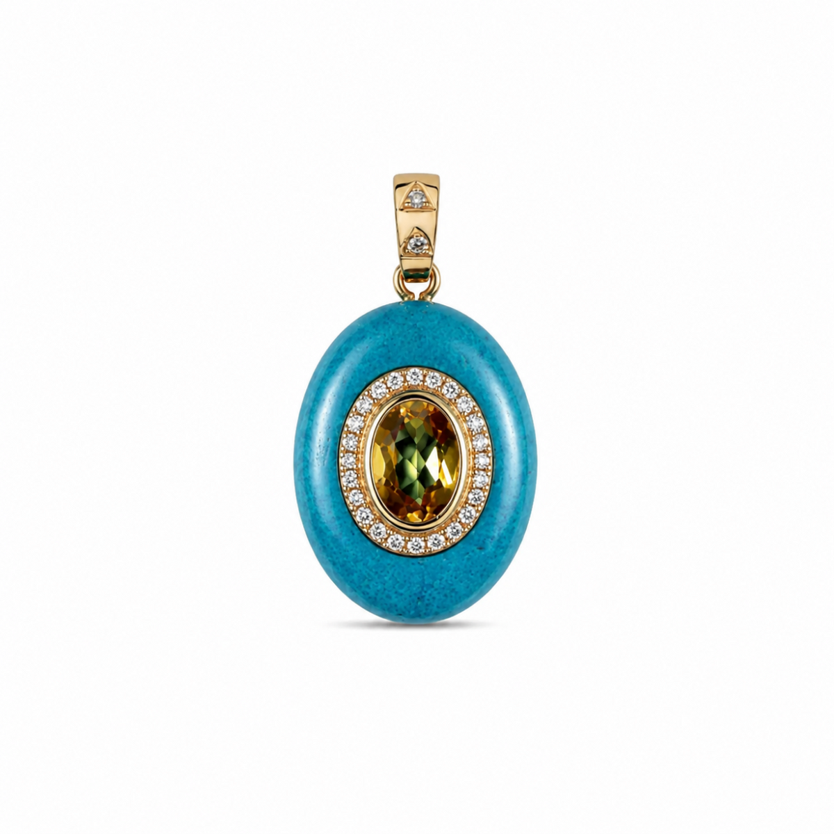 Turquoise Pebble Pendant