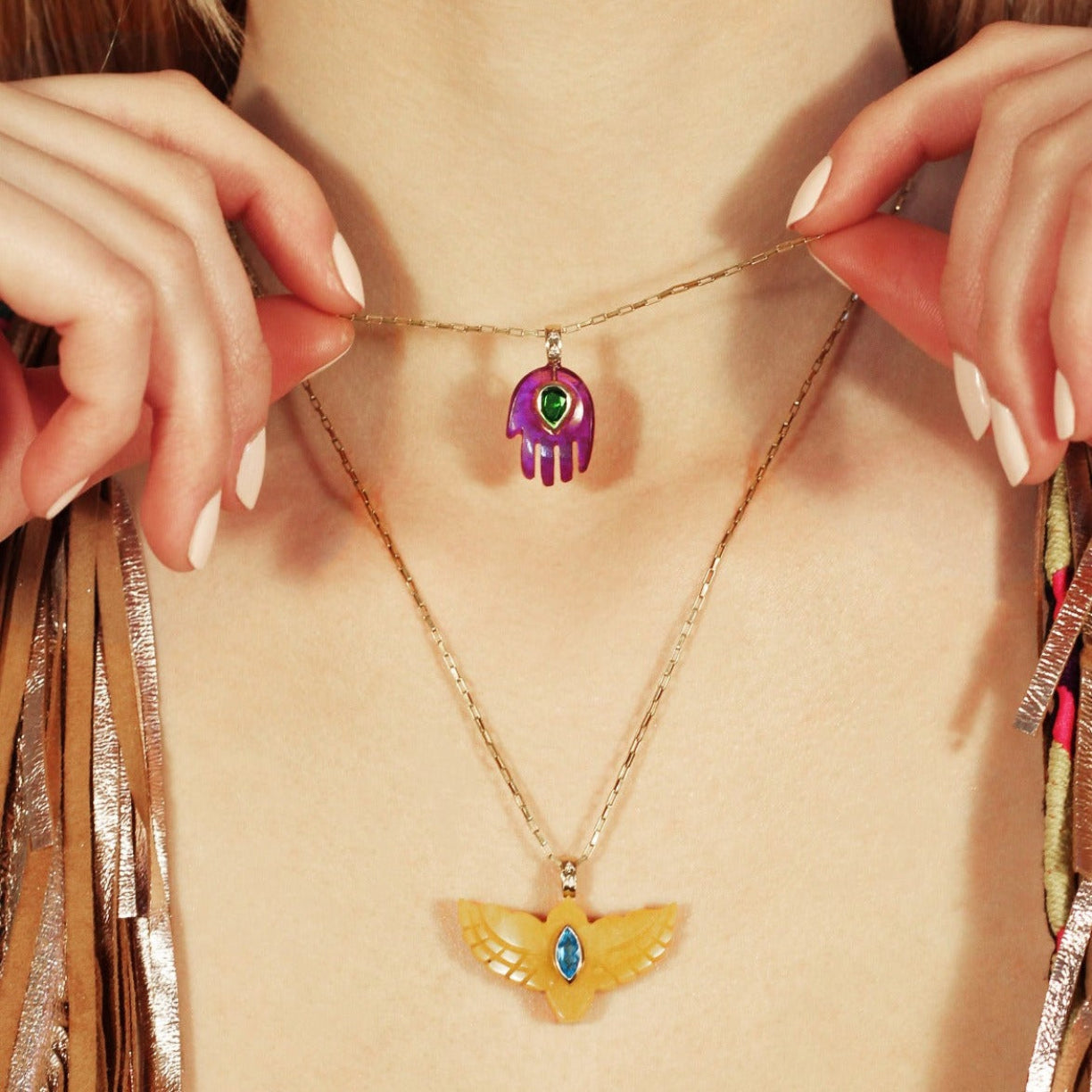 Aventurine Bird Pendant