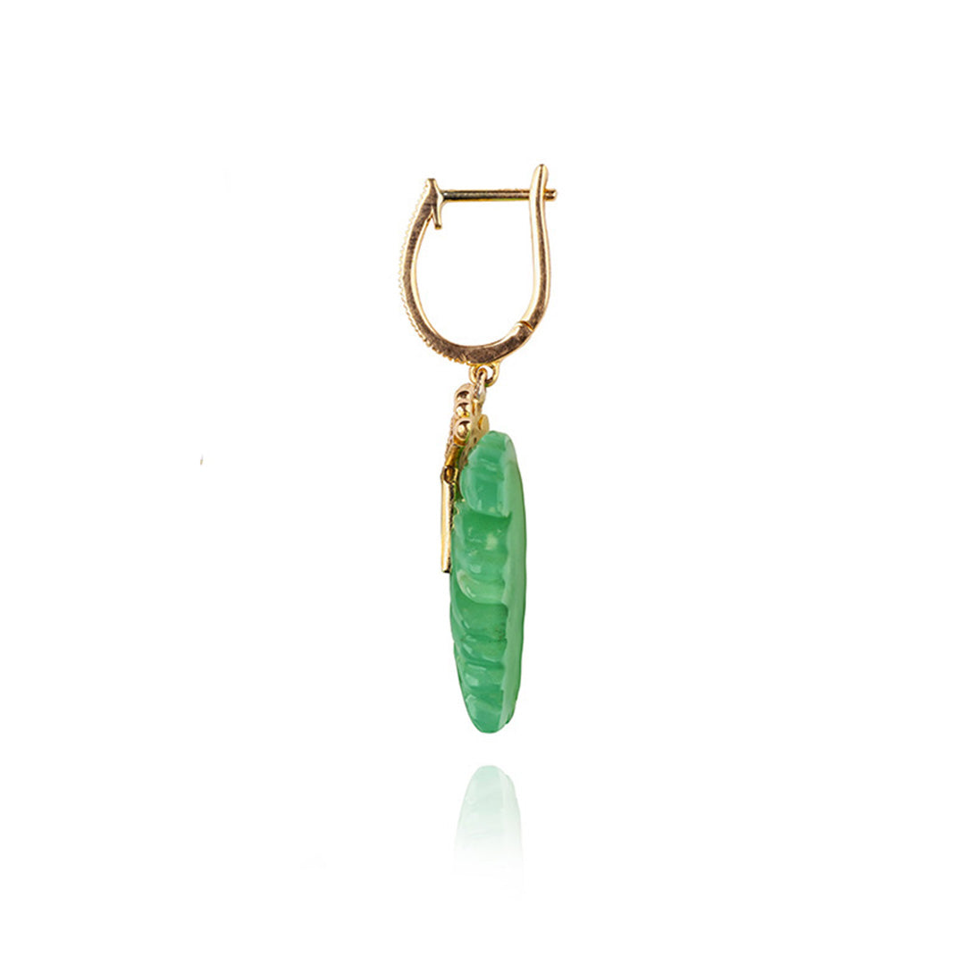 Boucle d'oreille Isis Chrysoprase