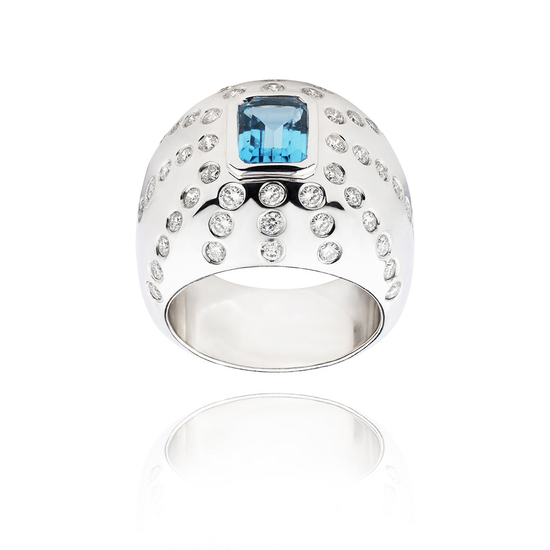 Bague Marteen Argent - Topaze