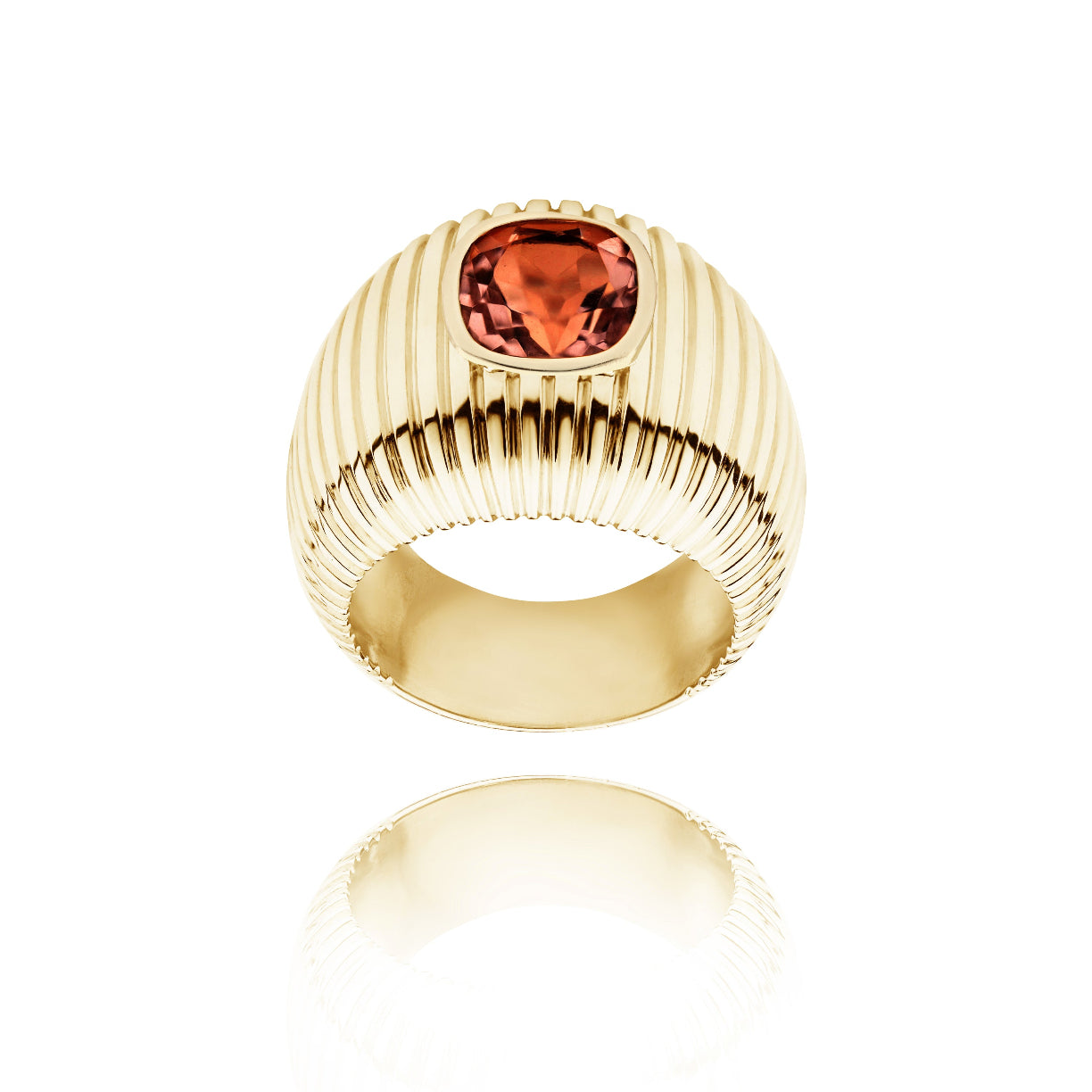 Michelle cushion-size Madeira Citrine ring