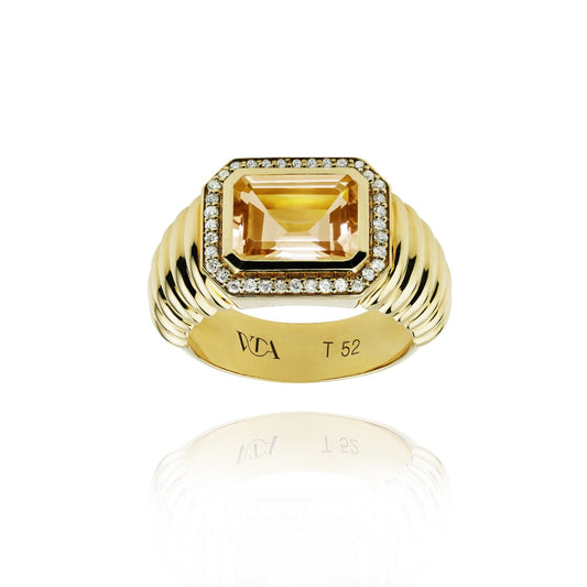 bague marly or, citrine