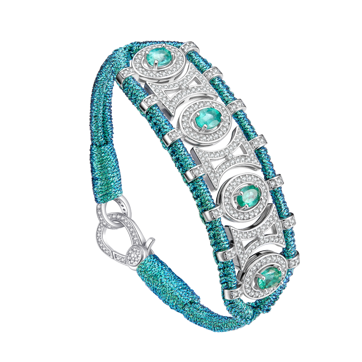 Olinda fly bracelet - Emeralds