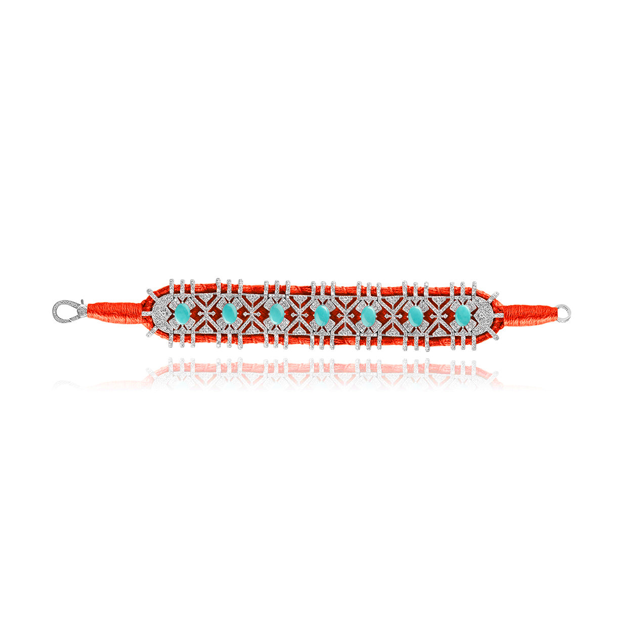 Bracelet Palmas Rouge - Turquoise