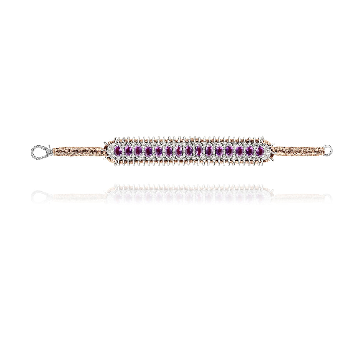 Santos Pink Gold bracelet - Amethyst