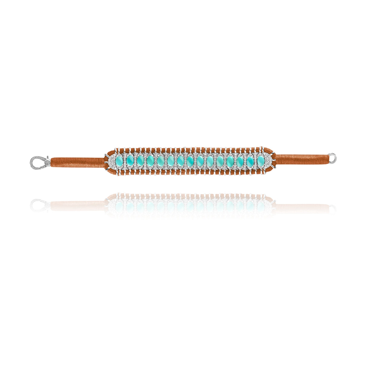 Santos Camel bracelet - Turquoise