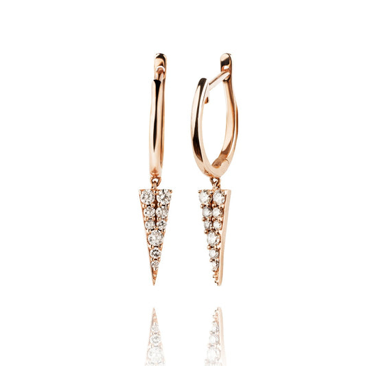 boucle d'oreille spike or rose