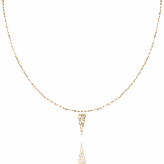 Collier spike or jaune