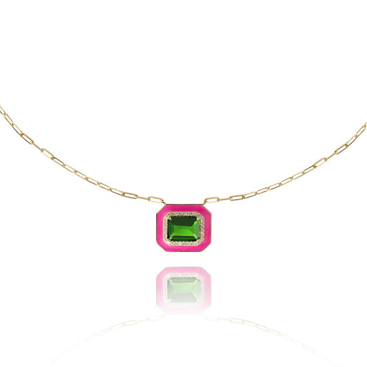 collier sunny rose fluo