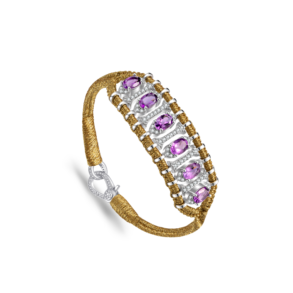 Bracelet Teresina gold - améthystes