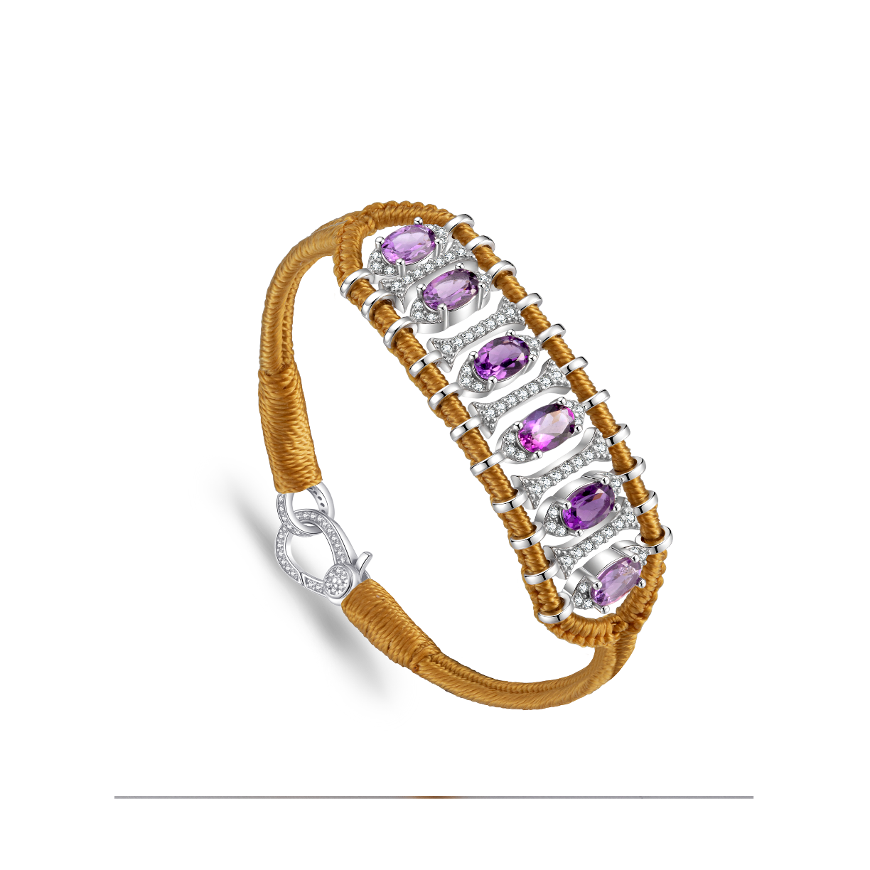 Bracelet Teresina safran - améthystes