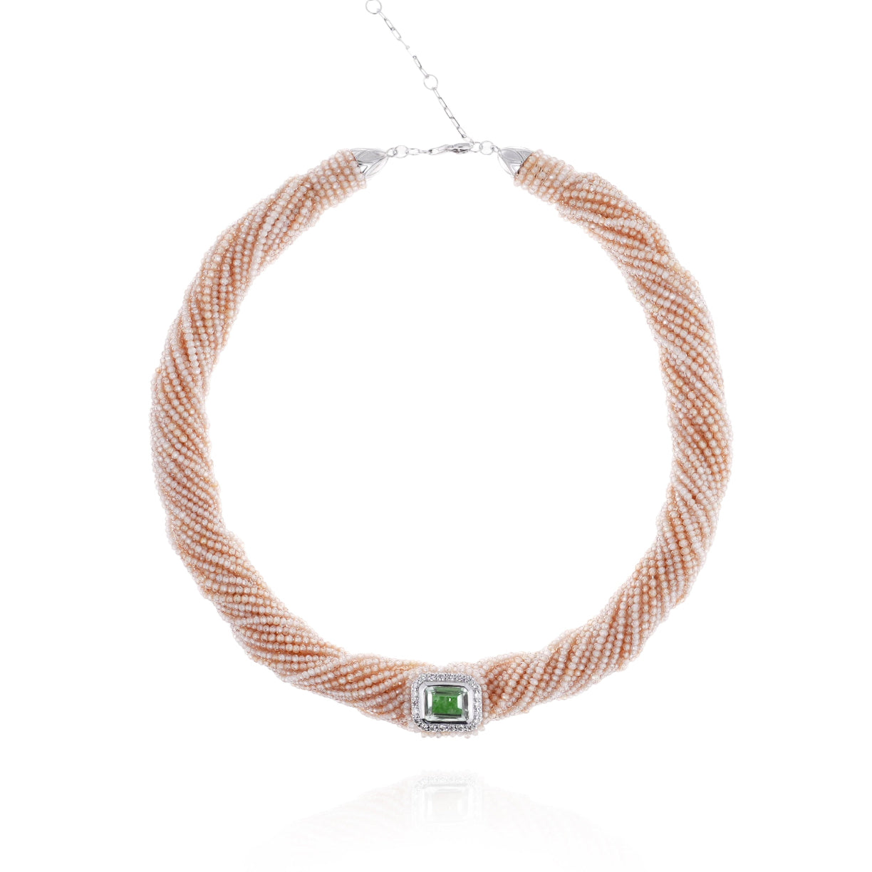 Tornado Nude Necklace - Green Amethyst