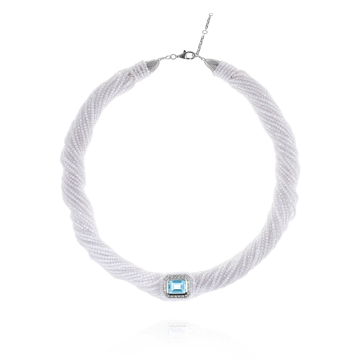 Tornado White Necklace - Topaz
