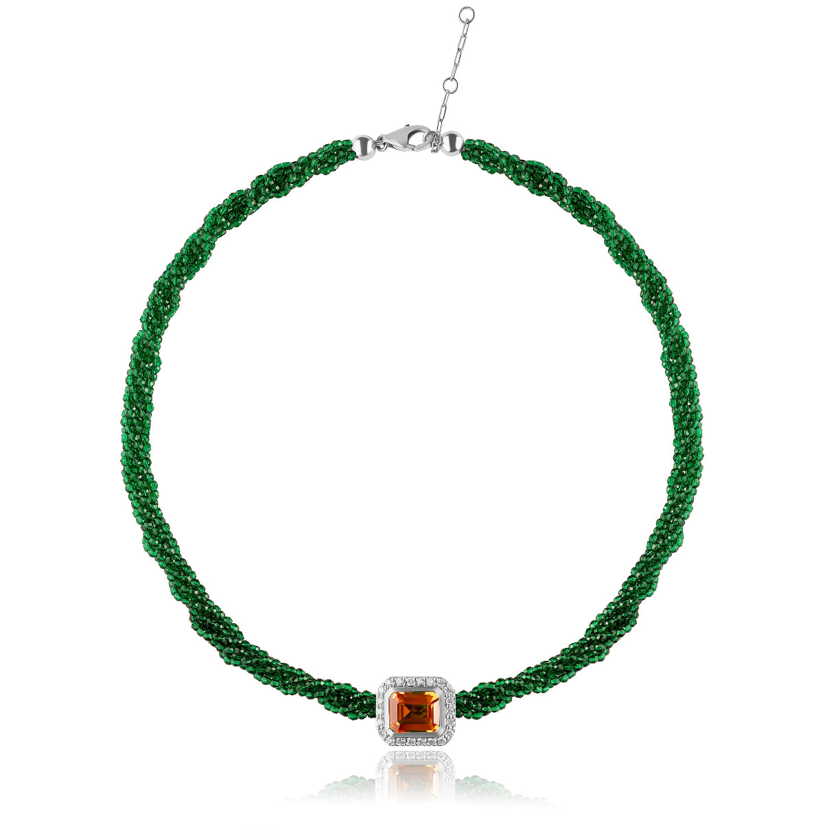 Twist Green Necklace