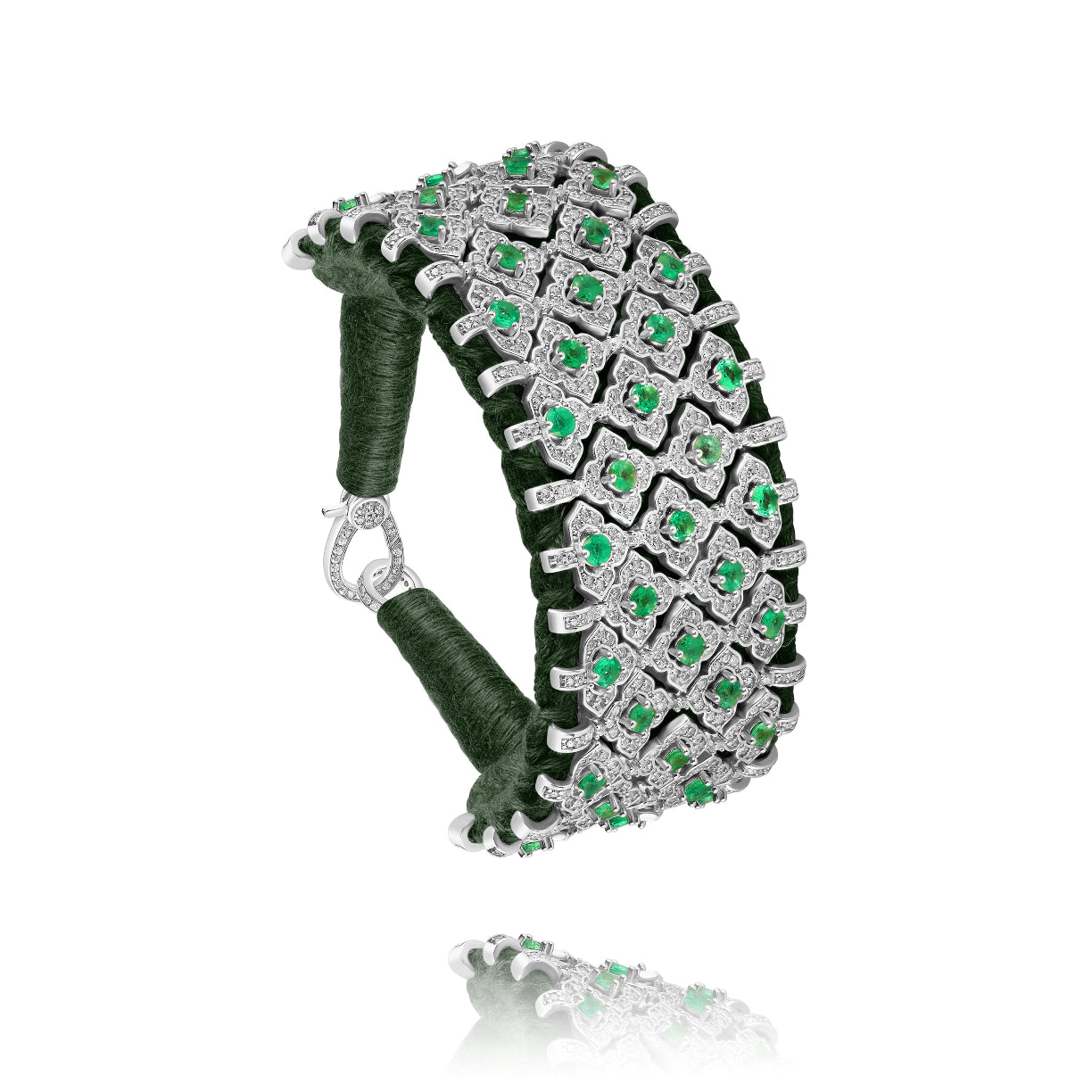 Bracelet Bahia Kaki - Emeraude