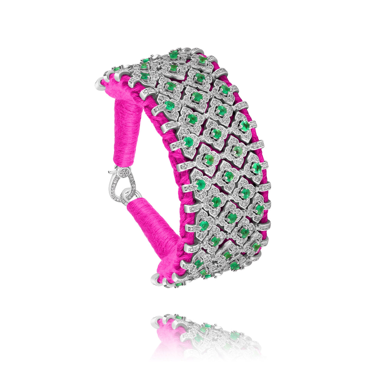 Bahia Neon pink bracelet - Emerald