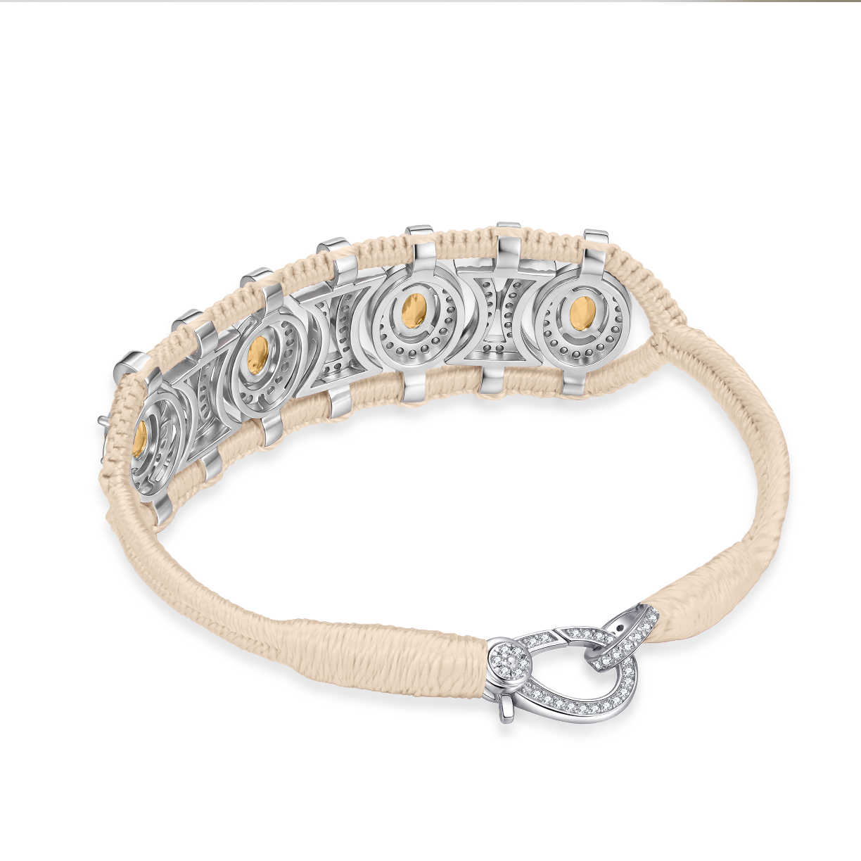 Olinda vanilla bracelet - Citrines
