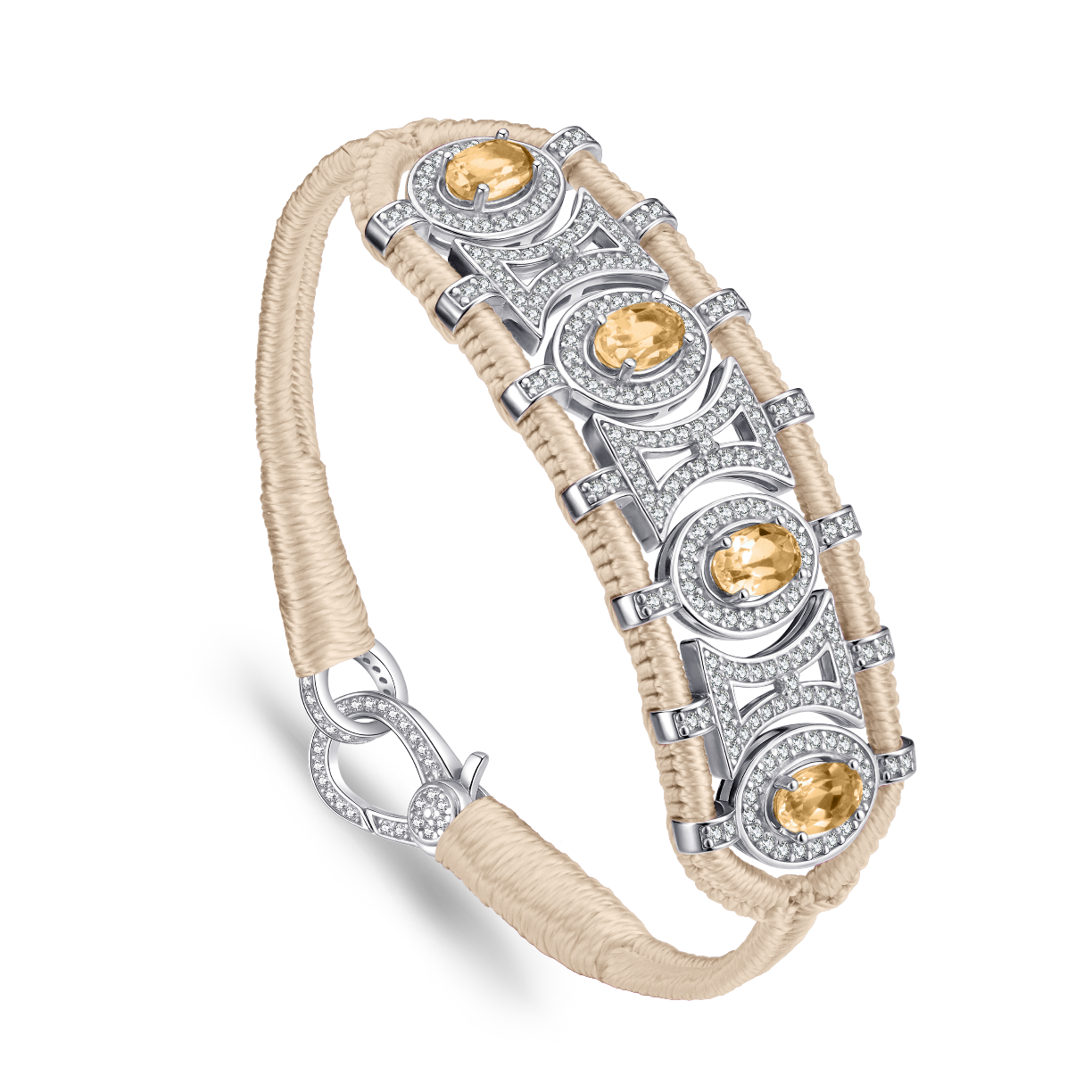 Olinda vanilla bracelet - Citrines