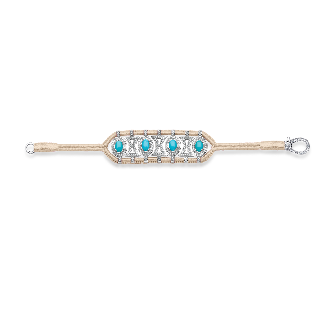 Olinda vanilla bracelet - turquoises