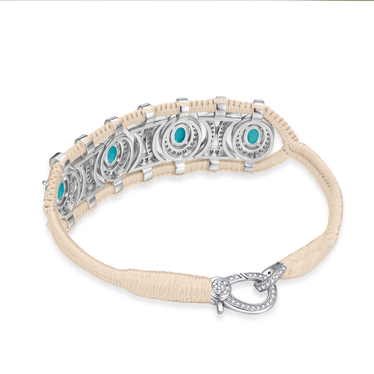 Olinda vanilla bracelet - turquoises