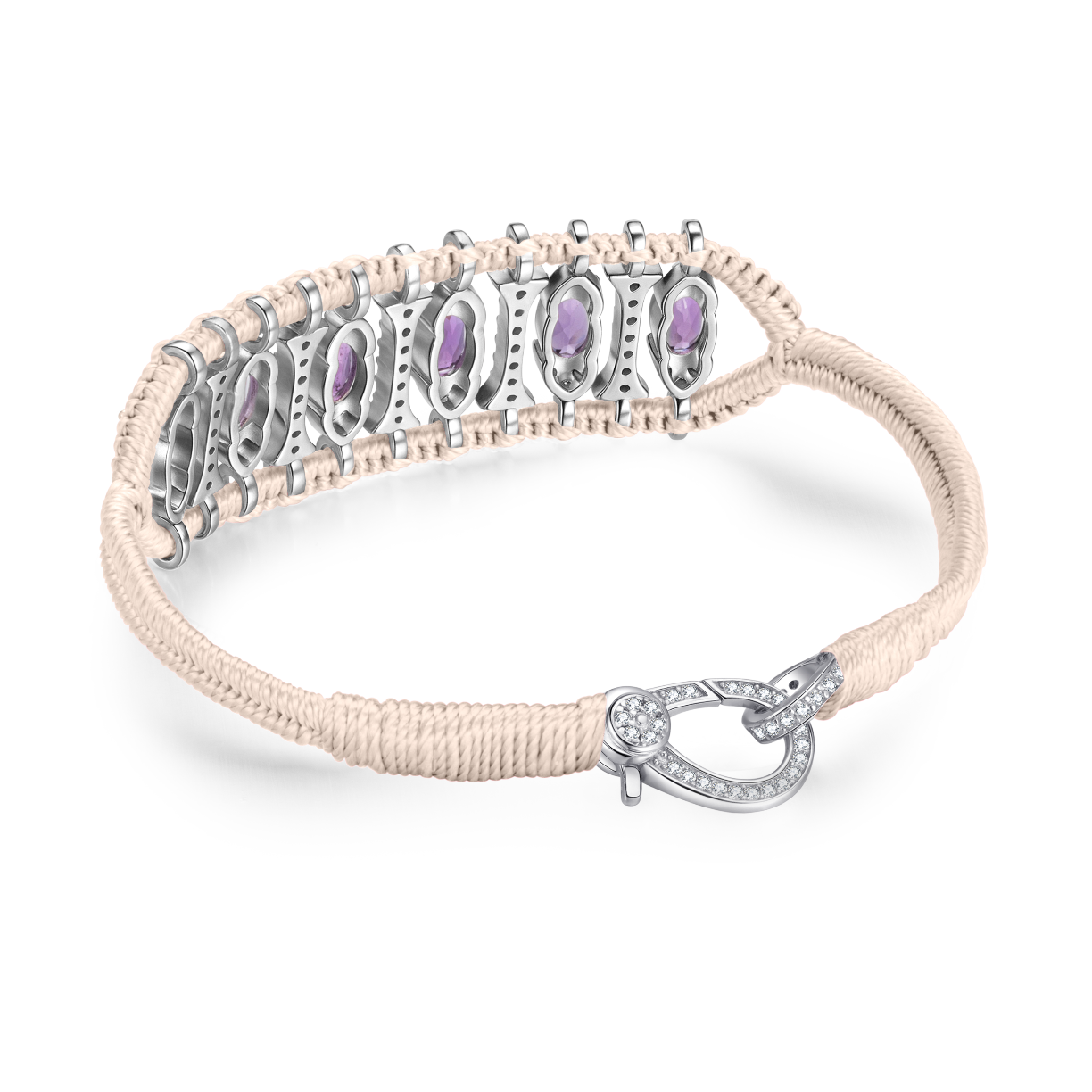 Teresina vanilla bracelet - Amethyst