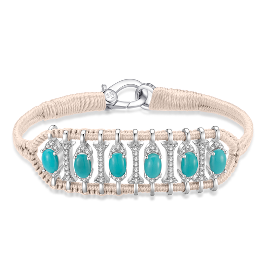Bracelet Teresina vanilla - Turquoises