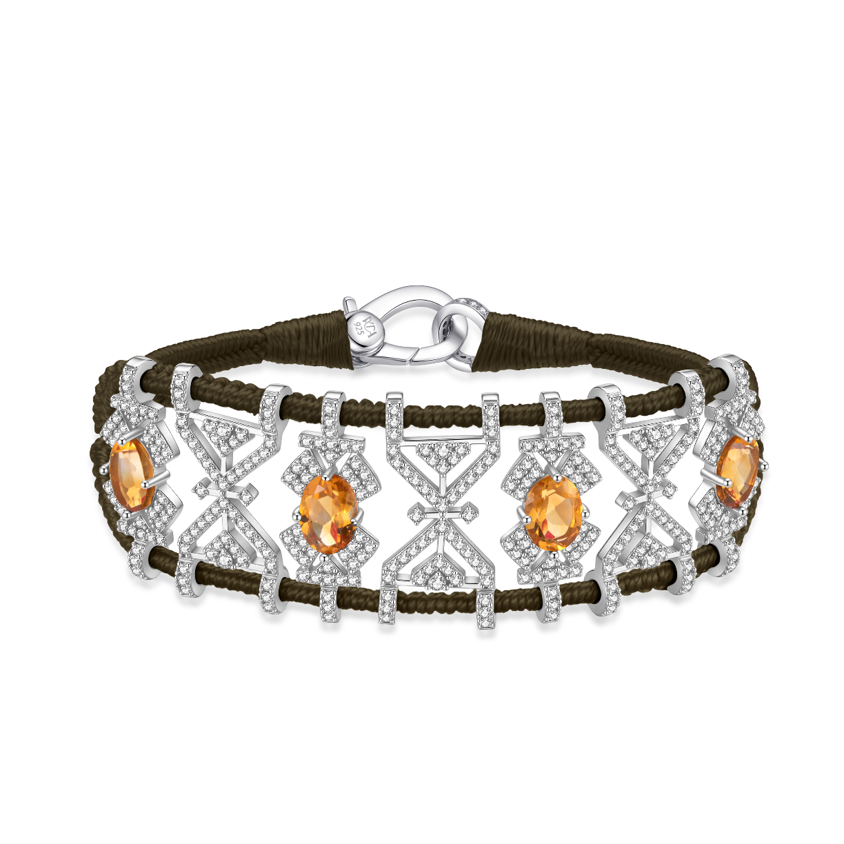 Bracelet Fortalezza Kaki - Citrines