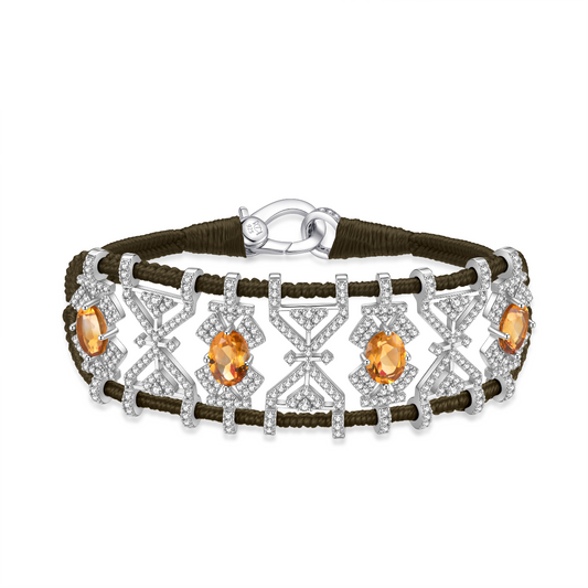 Bracelet Fortalezza Kaki - Citrines