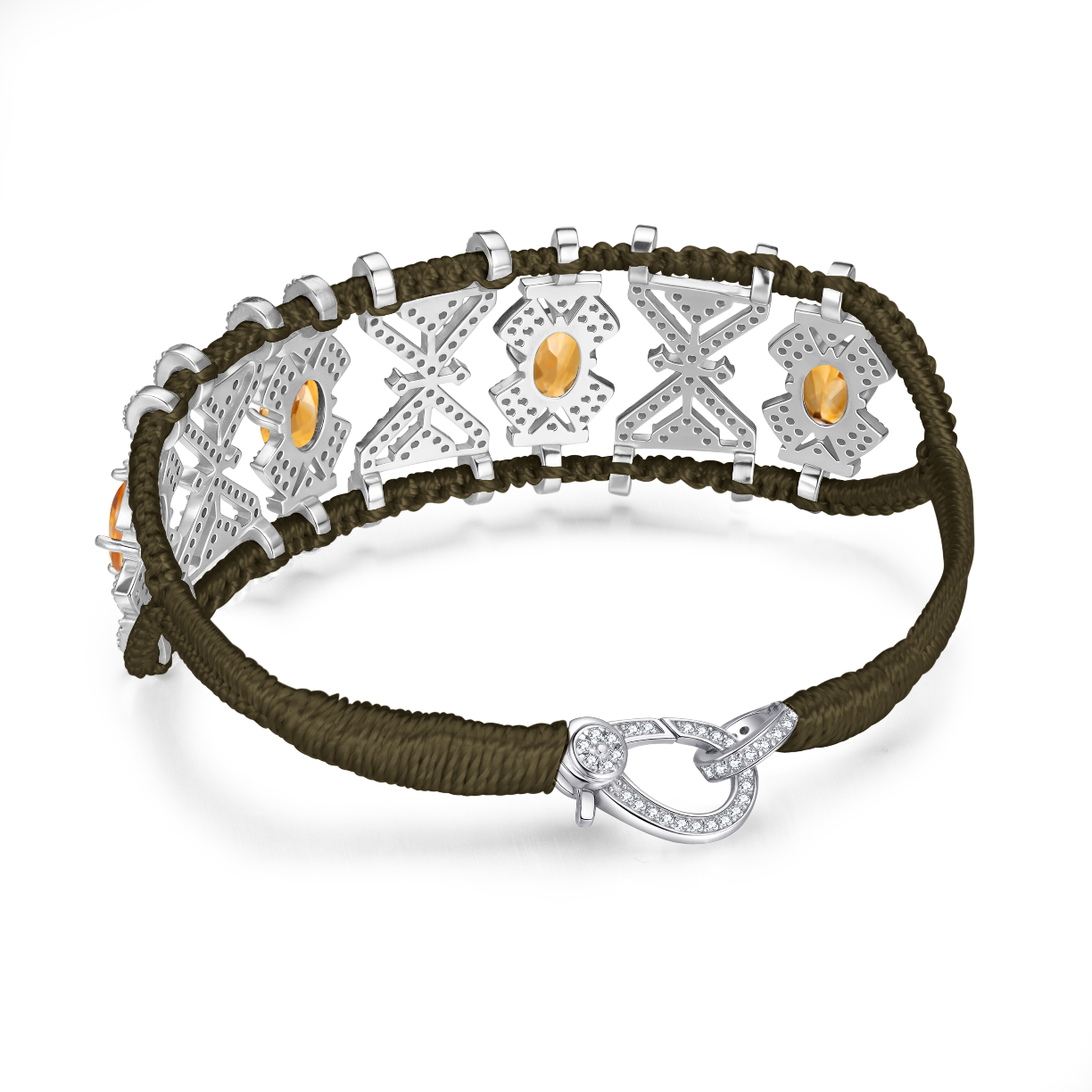 Bracelet Fortalezza Kaki - Citrines