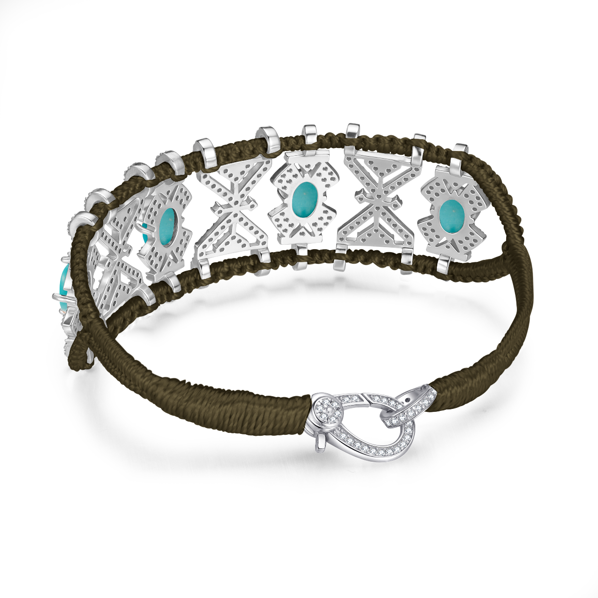 Bracelet Fortalezza Kaki - Turquoises