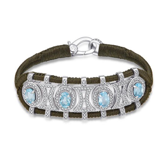 Bracelet Olinda kaki - Topazes