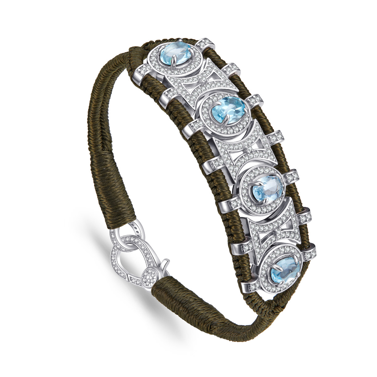 Bracelet Olinda kaki - Topazes