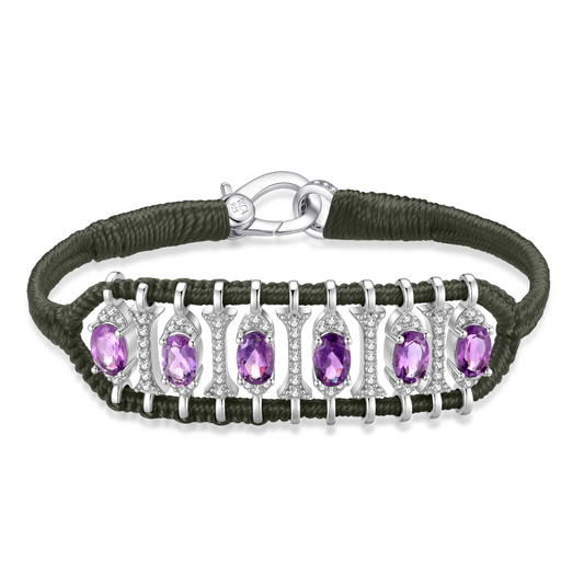 Teresina Kaki bracelet - Amethyst