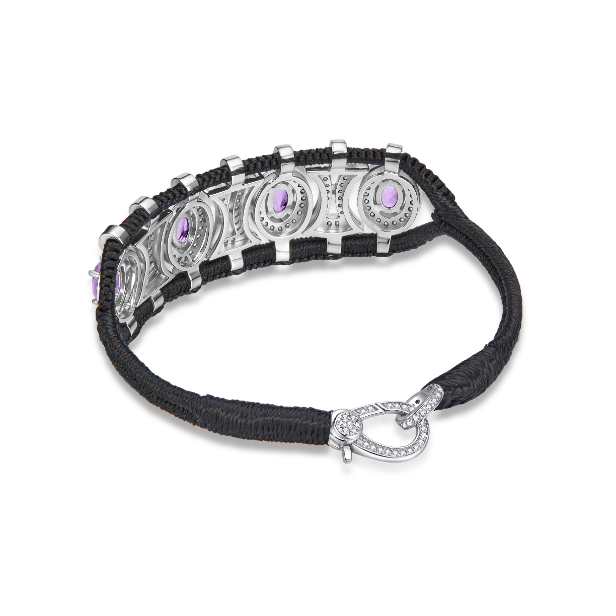 Bracelet Olinda noir - Améthystes