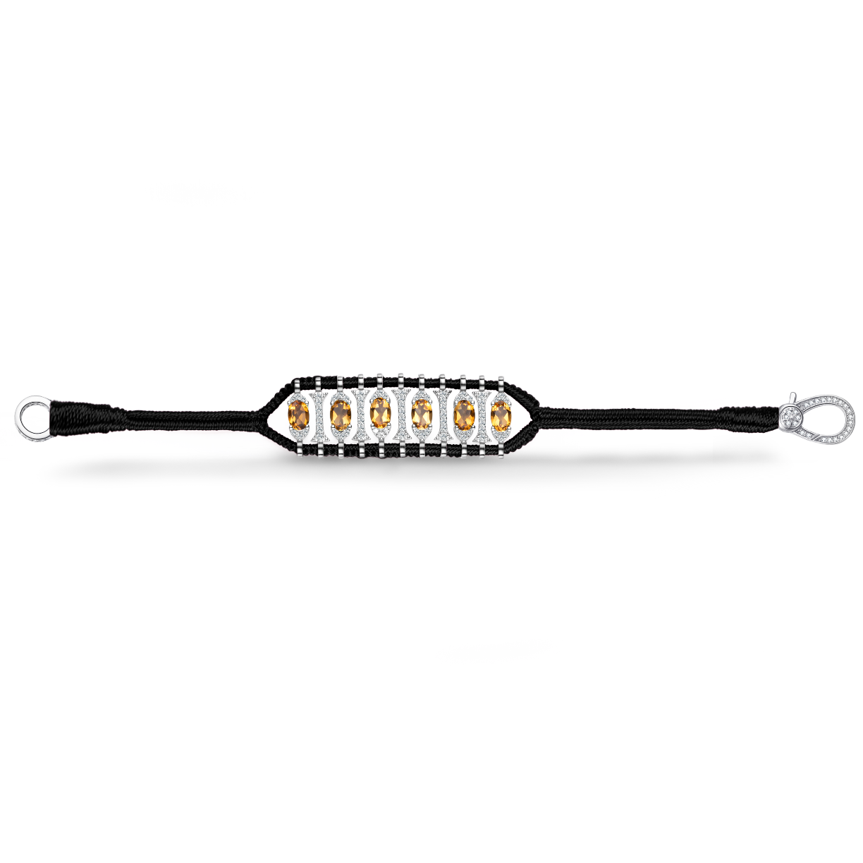 Bracelet Teresina Noir - Citrines