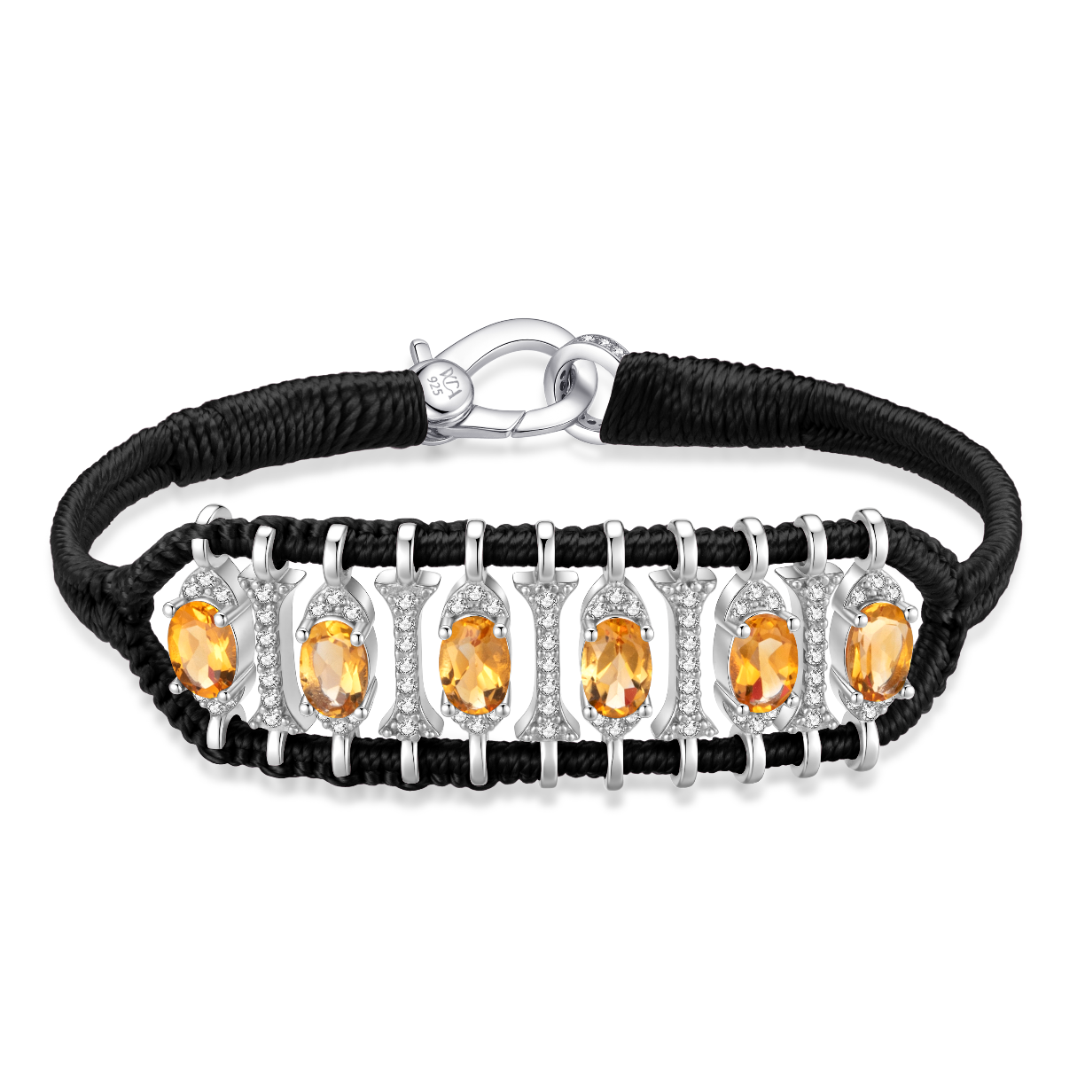 Bracelet Teresina Noir - Citrines