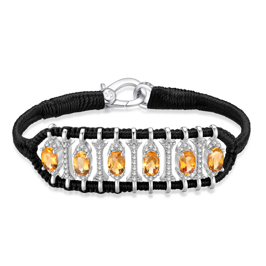 Bracelet Teresina Noir - Citrines