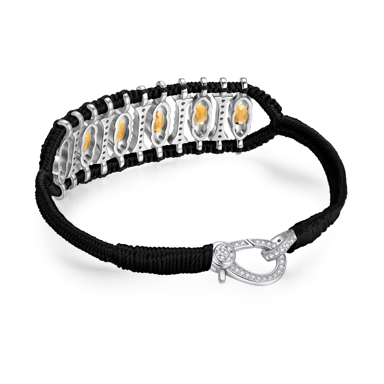 Bracelet Teresina Noir - Citrines