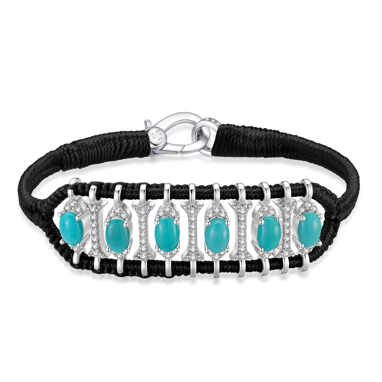 Bracelet Teresina noir - Turquoises