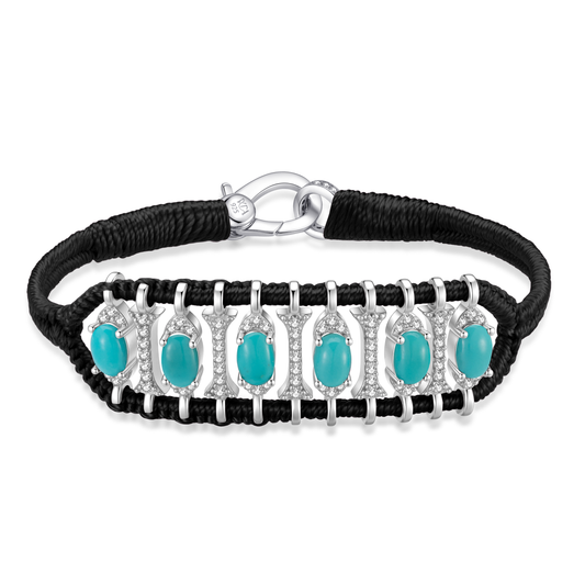 Bracelet Teresina noir - Turquoises