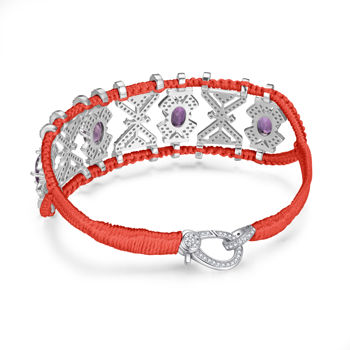 Bracelet Fortalezza Salmon - Amethysts