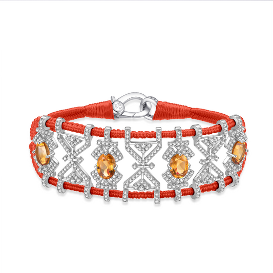 Bracelet Fortalezza Salmon - Citrines